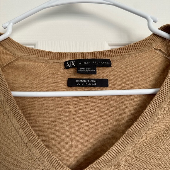 Armani exchange cotton V-neck sweater - Picture 2 of 3